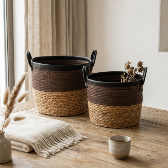 Straw Basket Set 3 Pcs
